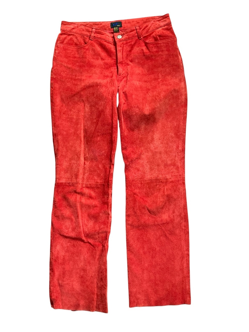 Vintage 90s JouJou Skins Suede Leather Pants Women’s 11/12 Red